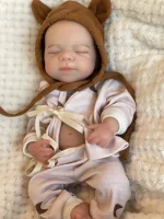 33cm Can Open Mouth Pascale Solid Silicone Reborn Baby Girls With Cute Clothes Lifelike Washable Newborn Baby Doll - Imagine 4