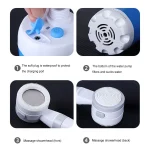 Portable Camping Shower Pump with Digital Display 4000mAh Upgraded Rechargeable Electric Shower Pump Camping Beach Dormitory - Imagine 3