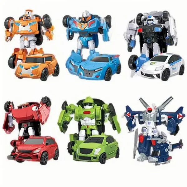 Hot!Korea Cartoon Car Robot Assemble Action Figure Deformation Car Kids Birthday Gifts Educational Cartoon Toys for Boys