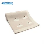 Baby Cotton Blankets Newborn Boys Girls Easter Rabbit Knitted Swaddle Wrap Covers for Stroller Bedding 100*80cm Infant Play Mats - Imagine 2