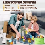 Magnetic Building Blocks Mine World Magnet Cube Set for Boy Girl Kid Age 3+ DIY Model Children Stem STEM Sensory Toy Gift - Imagine 5