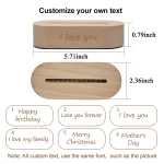 Personalized 3D Photo Lamp Custom Photo And Text Customized Valentine's Day Wedding Anniversary Birthday 3D Night Light Gifts - Imagine 4