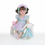 Reborn Toddler Girl Doll -22 inch Garden Play Baby with 3D Painted Skin on full vinyl with Rooted hair Christmas Gift - Imagine 6