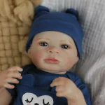 18inch Twins Reborn Baby Doll Lanny Soft Vinyl Body Newborn Baby Size Handmade 3D Skin Painted Hair Visible Veins Chrismtas Gift - Imagine 2