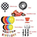 1set Car Truck Theme Race Car Balloon Set Wheel Tire Balloons 1-9th Birthday Party Decorations for Boy Baby Shower Decoration - Imagine 6