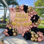 1set 2026 Happy New Year 16inch Letter Balloon Foil Banner New Years Eve Backdrop Home DIY Party Balloon Celebration Decoration - Imagine 4