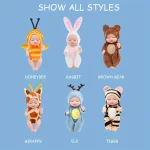 6pcs/set Baby Dolls, Pajama Fairy Baby Dolls Toy Figures Princess Doll Gift Cute Animal Baby Doll - The Perfect Birthday - Imagine 4