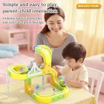 Creative Large Particles Diy Electric Magnetic Track Train Set Building Blocks Educational Toys Gift For Children Kids - Imagine 2