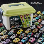 Mini Alloy Car Model Set with Storage Box Diecast Cars Toys for Boys Sliding Inertia Vehicle Children Toy Kit Kids Gifts - Imagine 3