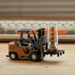 1/64 Remote-controlled alloy forklift Engineering vehicle Tabletop toys Model Collection Gift For Boys - Imagine 4
