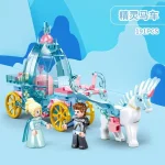 Sluban Building blocks 0896 Carriage 0897 Magic Tower 0898 Fairy Castle girl's birthday gift - Imagine 4
