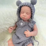 Artificial Soft Full Body Platinum Silicone Painted Reborn Doll Girl Handmade 20 inch Solid Newborn Fake Girl For Kid Gift - Imagine 3