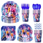 Demon Hunters Birthday Party Decor Cutlery Set Cup Plate Napkin Banner Balloon Girls Korean Kpop Anime Party Supplies Decoration - Imagine 2
