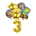 Construction Birthday Party Decorations Party Supplies Tableware Set Tablecloth Backdrop Yellow Balloons Kids Birthday Favors - Imagine 4
