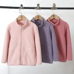 Autumn Winter Children Girls Clothes Baby Coat Solid Color Kids Clothes Thickened Family Matching Parents and Kids Costume - Imagine 2