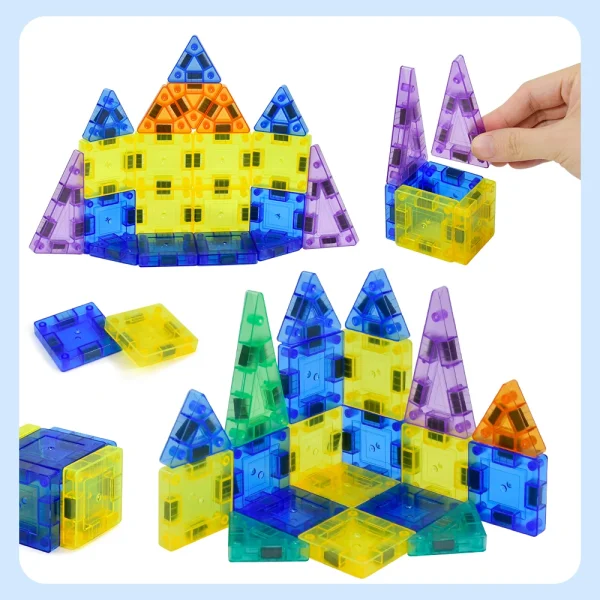 STEM Magnet Toys Educational Toys,26PCS Travel Magnetic Construction Set,Mini 3D Magnetic Tile Building Blocks for Kids