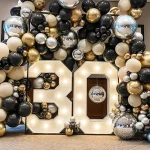 91.5cm Giant Led Light Birthday Number Figure 1st Birthday Anniversary Wedding Baby Shower Decor 30 40 50 Birthday Number Frame - Imagine 3