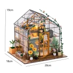 Mini Doll House Kit DIY Flower House Handmade 3D Puzzle Assembly Building Model Toys Home Bedroom Decoration with Furniture Gift - Imagine 6
