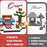 Santa Claus Christmas Tree Scene Model Building Block Set Kids Creative DIY Brain Development Toys Magnetic Cube Christmas Gift - Imagine 4