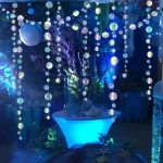 Under The Sea Party Decorations Jellyfish Mermaid Hanging Streamer Beach Banners Bubble Garlands Ocean Mermaid Birthday Supplies - Imagine 2