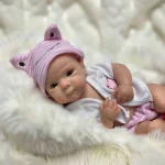 13Inch Open Mouth Full Silicone Bettie Bebe Reborn Girl With Painted Skin Newborn Baby Doll Lifelike Muñeca Reborn For Kids Gift - Imagine 2