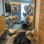 1050/21/200pcs Black & Silver Party Balloons Decorations, Silver Happy Birthday Banner, Chrome Silver Latex Balloons - Imagine 3