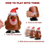 Christmas Wind Up Toys for Kids, Xma Stocking Stuffers, Santa Claus Clockwork Chain Toy, Christmas Party Favors Goody Bag Filler - Imagine 5