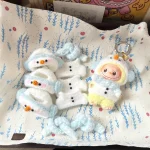Labubu Clothes Dolls 4.0 Diy Design Toy Clothing Decoration Accessories for 10cm Labubu Doll Cute Snowman Winter Plush Scarf Set - Imagine 4