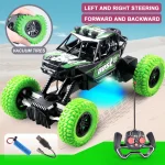 Remote control car with colorful flashing lights, rubber wheels, off-road toy car suitable for Christmas children's gifts - Imagine 3