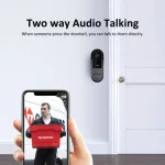 Tuya WiFi WirelessVisual Doorbell Camera Outdoor Waterproof Smart Life APP Notification Motion Detection Night Vision - Imagine 4