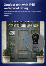 Tuya WiFi WirelessVisual Doorbell Camera Outdoor Waterproof Smart Life APP Notification Motion Detection Night Vision - Imagine 3