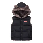 New Hooded Down Vest Coats Autumn Spring Baby Thick Warm Waistcoat Kids Outerwear Children Clothing Boys Girls Jackets Vest 2-6Y - Imagine 3