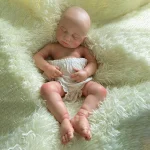 Artificial Soft Full Body Platinum Silicone Painted Reborn Doll Girl Handmade 20 inch Solid Newborn Fake Girl For Kid Gift - Imagine 6