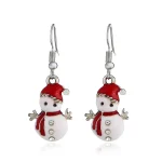 Luxury Earrings Fashion Plush Santa Snowman Deer Crystal Christmas Tree Stud Earrings Holiday Gifts Earrings for Women - Imagine 5