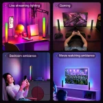 1 Pair RGB Rhythm Light,180° Smart Light Bars,Gaming LED Lights,16 Million DIY Color Adjustments,Remote Control,USB Pickup Light - Imagine 4