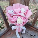 Hello Kitty Bouquet Cute Cartoon Kuromi My Melody Plush Doll Flower Cinnamoroll Valentine Christmas Birthday Gift - Imagine 6
