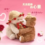 Kawaii Teddy Bear with Roses Plush Toy Soft Bear Stuffed Doll Romantic Gift for Lover Home Decor Valentine's Day Gifts for Girls - Imagine 3