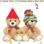 5pcs Bears Stuffed Animals Plush Toys Gift for Kid Girlfriend,13.5in Stuffed Bears for Christmas Valentine’s Day BirthdayGife - Imagine 4