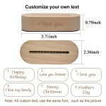 Personalized Gift 3D Lamp Custom Photo Night Light Carved Wood Base Text For Wedding Birthday Anniversary Valentines day Gift - Imagine 5