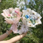 Cartoon My Melody Kuromi Cinnamoroll Kt Cat Plush Doll Creative Flower Bouquet Valentine Christmas Graduation Birthday Gift - Imagine 6
