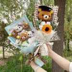 New Anime Rilakkuma Plush Dolls Stuffed Animals Handmade Bouquets Christmas Valentine Graduation Birthday Gifts