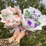 Kawaii Hello Kitty Cat Dolls With Artificial Flowers Creative Bouquet Christmas Valentine Birthday Graduation Gifts - Imagine 4