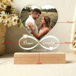 Anniversary Women Men Couples Gifts Custom Photo Love Frame Personalized Acrylic Plaque Valentine's Day Giftware for Him Her - Imagine 2