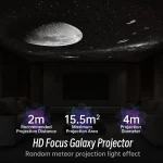 Galaxy Projector Pro Night Light Starry Sky Projector 360° Rotate Planetarium Lamp For Kids Bedroom Valentines Day GiftDecorate - Imagine 2