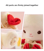 Rose Bouquet Sheep Doll with Hand Magnetic Soft Animal Plush Small Anime Hugging Lamb Doll Birthday Girls Valentine Gift - Imagine 4