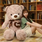 Nice New Hot High Quality 2 Colors Teddy Bear With Love Stuffed Animals Plush Toys Doll Pillow Kids Lovers Birthday Baby Gift - Imagine 2