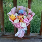 Disney Winnie the Pooh Piglet Dumbo Bouquet Anime Plush Doll Cartoon Stitch Stuffed Doll Valentine Christmas Birthday Gifts - Imagine 3