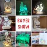 Personalized Gift 3D Lamp Custom Photo Night Light Carved Wood Base Text For Wedding Birthday Anniversary Valentines day Gift - Imagine 6