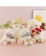 Rose Bouquet Sheep Doll with Hand Magnetic Soft Animal Plush Small Anime Hugging Lamb Doll Birthday Girls Valentine Gift - Imagine 5