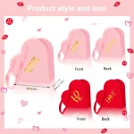 12pcs Valentine's Day Heart Shaped Gift Box Pink Red Heart Paper Gift Tote Boxes for Lover Valentine's Day Gift Box Supplies - Imagine 2